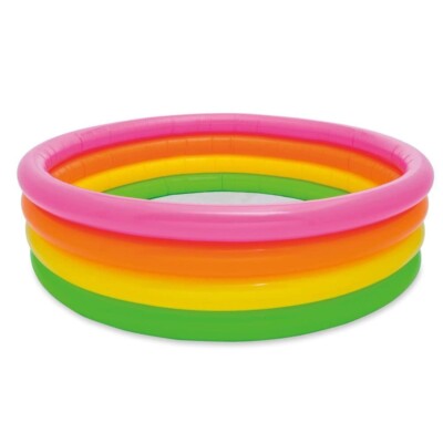 Intex 4-Ring Sunset Planschbecken Außenschwimmen aufblasbarer Pool 66'' x 18''