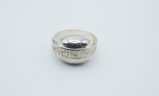 Vintage Sterling Silver Ring with Greek Key Pattern Size 7