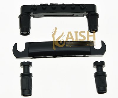 Schwarze LP Gitarre Tune-o-matic Brücke Saitenhalter passt Les Paul