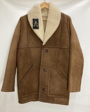 Marlboro Man Sheepskin Wool Leather Coat. Size 38