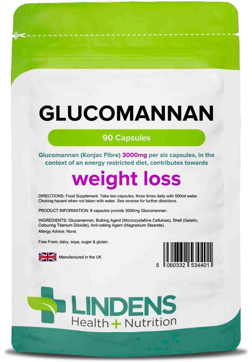 **Lindens Glucomannan Konjac Fibre 3000mg (90) Weight Loss