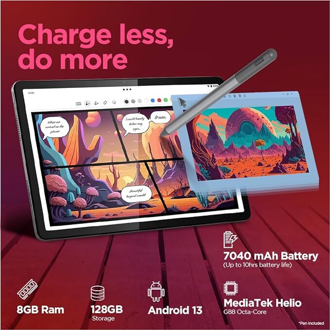 Lenovo Tab M11 with Pen| 4G (LTE) + Wi-Fi 8GB RAM, 128 GB