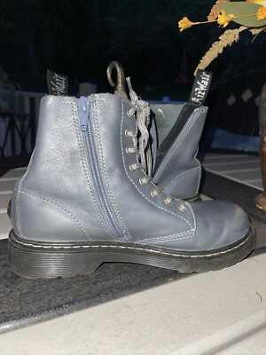 Doc Martens Gray Lace Up Zip Boots