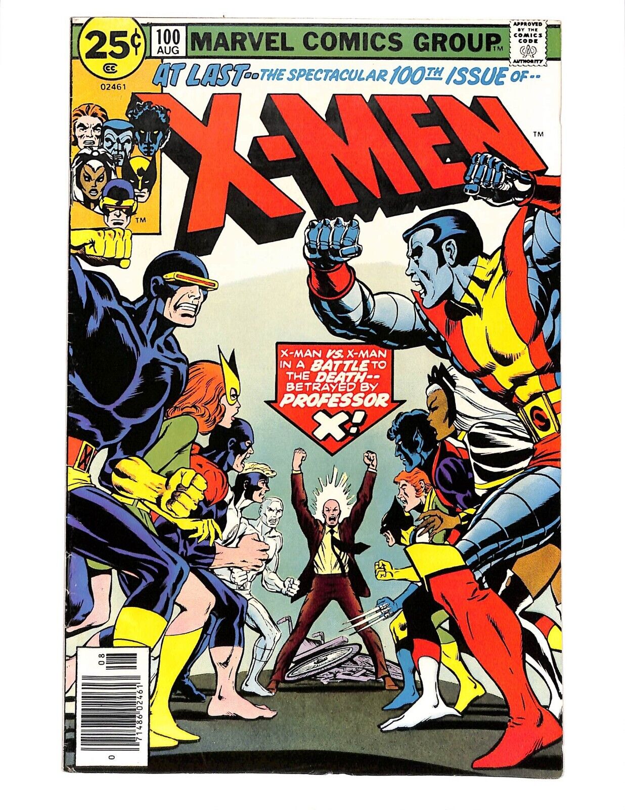 X-Men #100 - New X-Men vs Old X-Men  - Marvel Comics 1976 (XO) 56