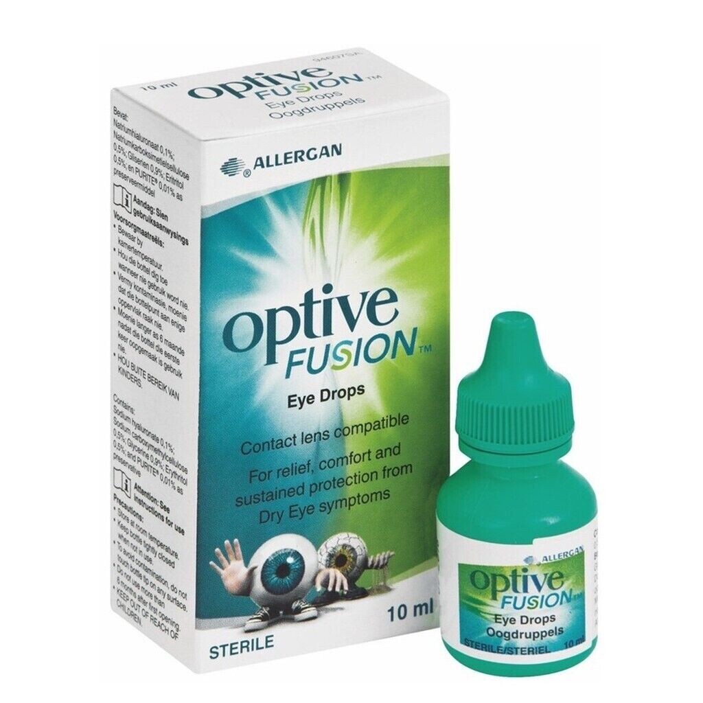 Optive fusion Lubricant Eye Drops 2 Box 10ml helps maintains hydration on eyes