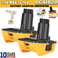 2PACK 20V MAX to 18V DCA1820 Adapter Converter for Dewalt 20 Volt Li-ion Battery