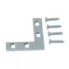 4PK Everbilt 1-1/2 inch Zinc-Plated Flat Corner Support Braces Brackets 15292