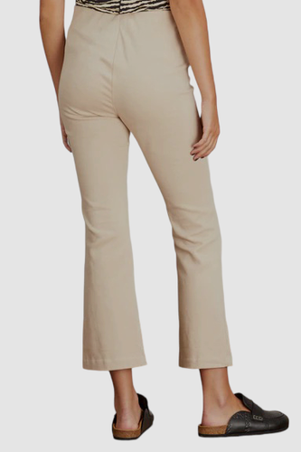 Pantalon legging évasé femme beige kaki sergé crop SPRWMN 295€ taille L - Photo 3/4