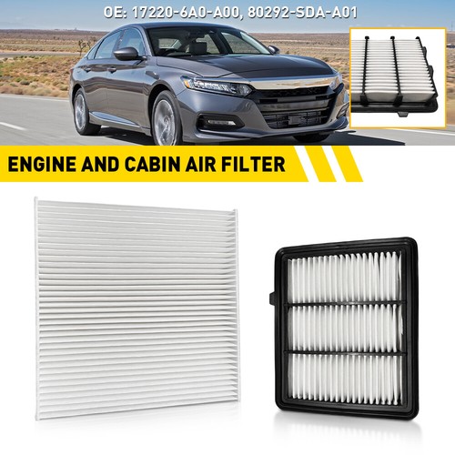Fit 2018-2021 Honda Accord 1.5L Turbo Combo only Set Engine Cabin Air Filter - Picture 12 of 14