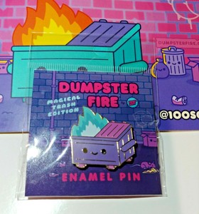 Lil Dumpster Fire 100% Soft Enamel Pin Limited Edition Magical Trash New SEALED | eBay
