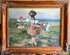 Ölgemälde Gemälde gerahmt und alt signiert R Liskowec gemalt vor 1939  99 x 79