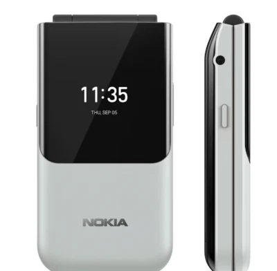 Nokia 2720 Flip - 2G - Dual SIM , Brand New Sealed Box - Grey Colour