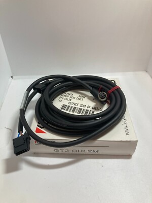 KEYENCE GT2-CHL2M SENSOR HEAD CABLE L-TYPE 2M (6.56') NIB