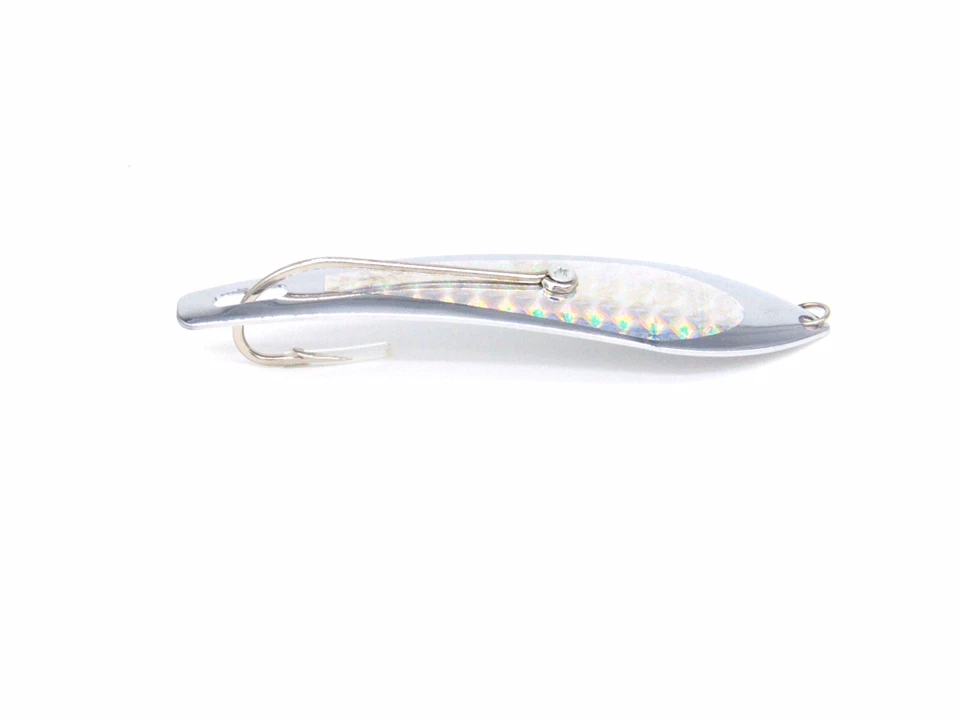 Silver Holographic Drone Trolling Spoon 14.5cm 5.7 Inches - Mustad Hook - Image 3 of 4