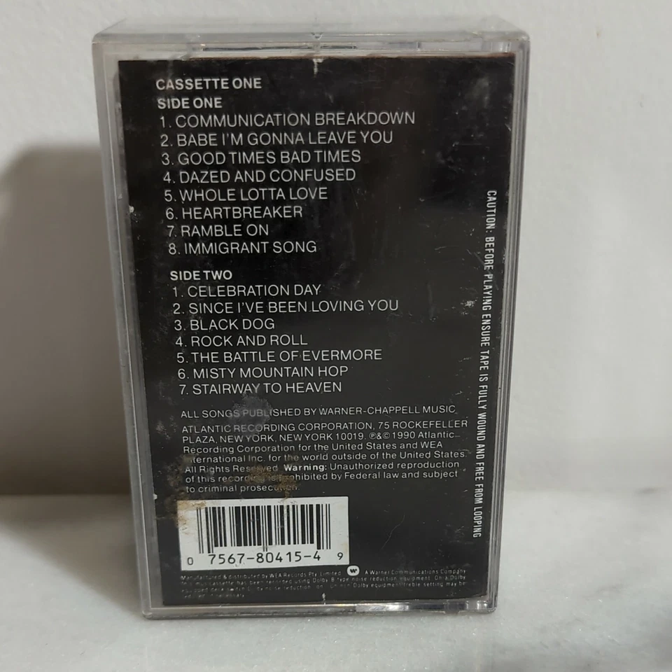Led Zeppelin Remasters Cassette 2 Cassette Compilation - Image 3 of 4