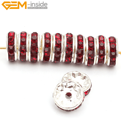 Rondelle Czech Crystal Rhinestone Spacer Loose Beads 100 Pcs For Jewelry Making - Picture 12 of 38