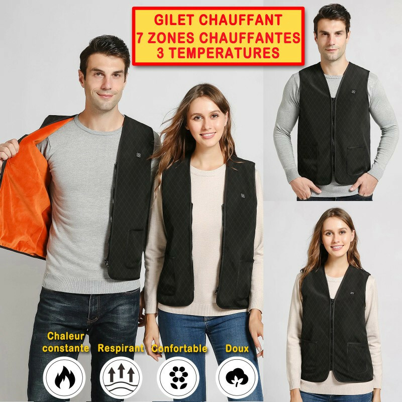 Gilet Chauffante Femme Venustas Veste Chauffante Pour Femme Avec Batterie De 5 V - Manteau Gilet Polaire Chauffant