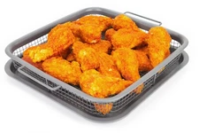 EaZy MealZ Crisping Basket & Tray Set | Air Fry Crisper Basket | 200F2
