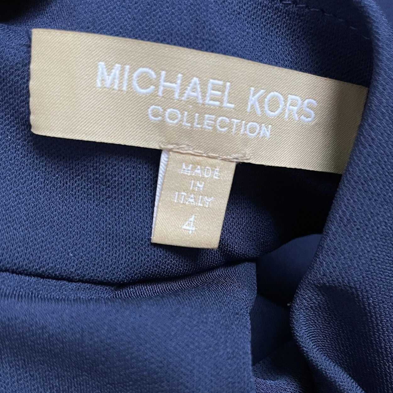 MICHAEL KORS COLLECTION Abito Donna 4 Blu Navy Scollo Alto Abito Senza Maniche Italia
