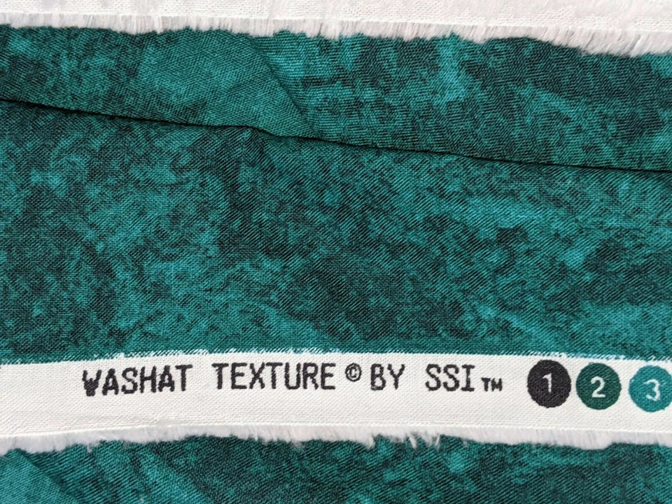 Tela de algodón verde profundo con textura Washat importaciones del mar del sur BTHY x 43" W Foto 3 de 4
