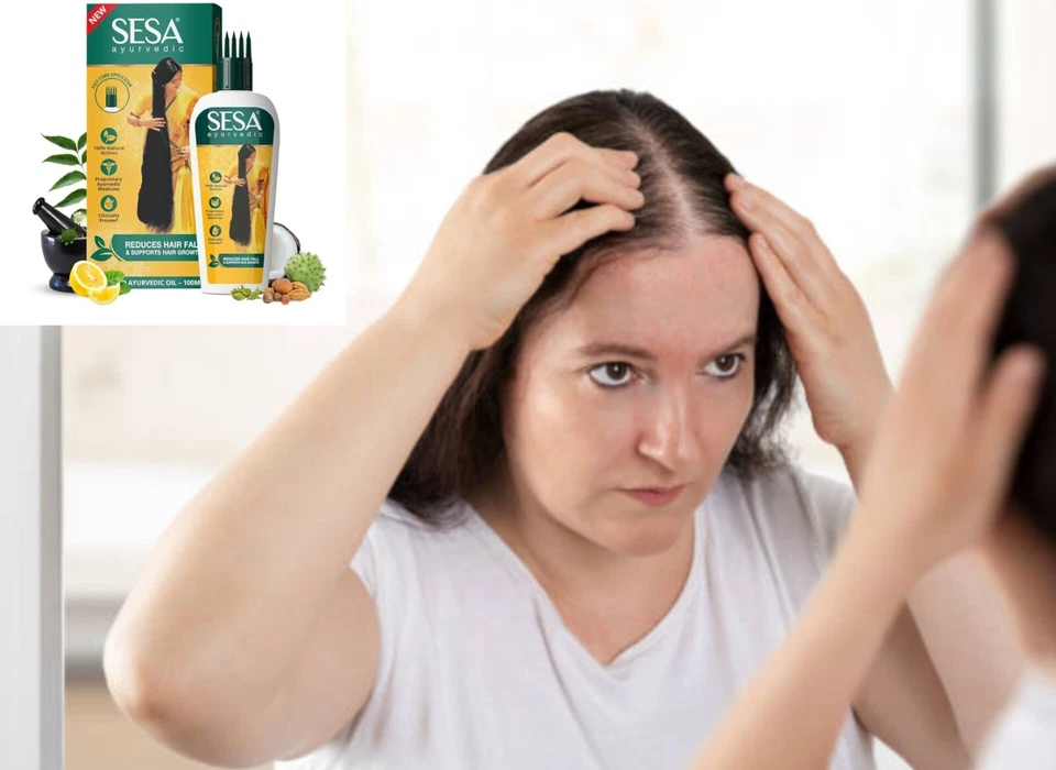 Масло для волос аюрведическое Sesa 100 мл — натуральная травяная формула для роста волос A4 - Изображение 4 из 4