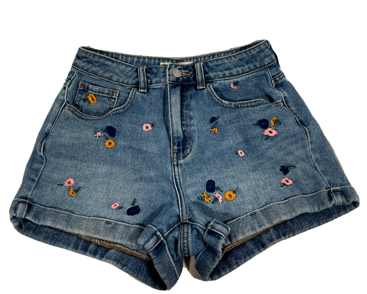 Pacsun Mom Short Size 26 Women's High Rise Denim Floral