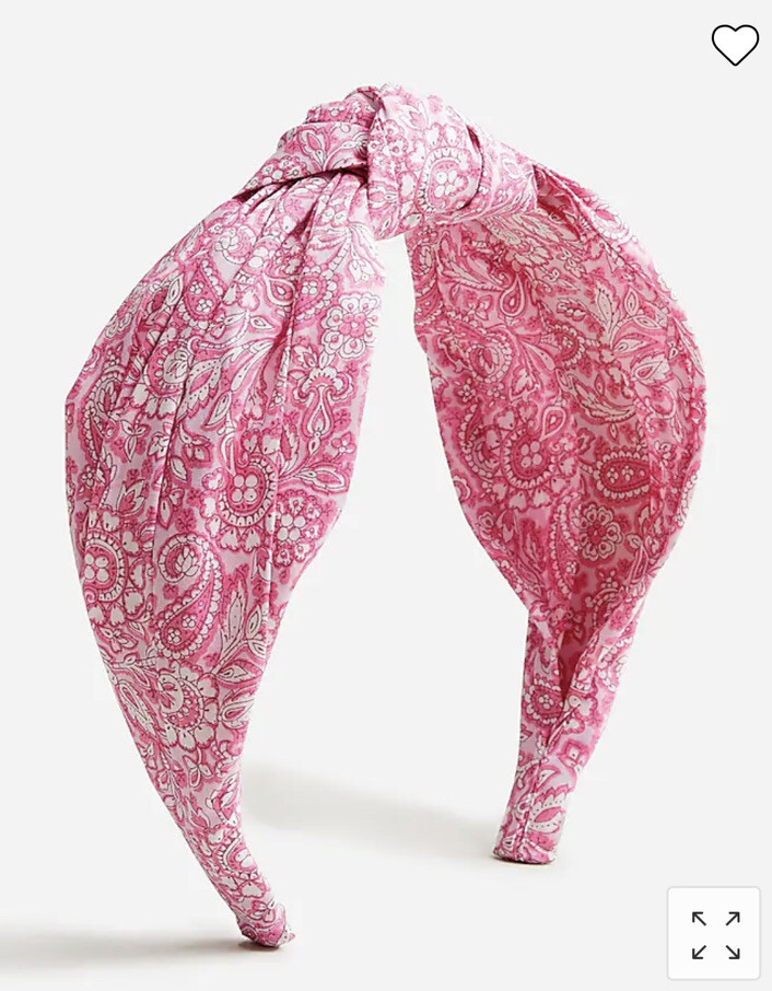 NWT JCrew Printed knot headband J.Crew Factory Printed Knot Headband Golden Marigold White  main image 4