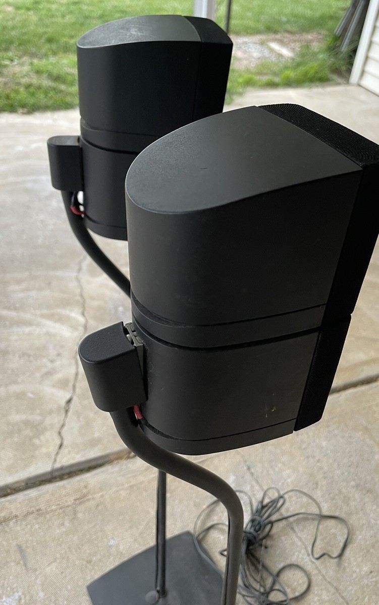 2 X Bose Dual Cube Speakers Black With Stands & Cables Working | eBay