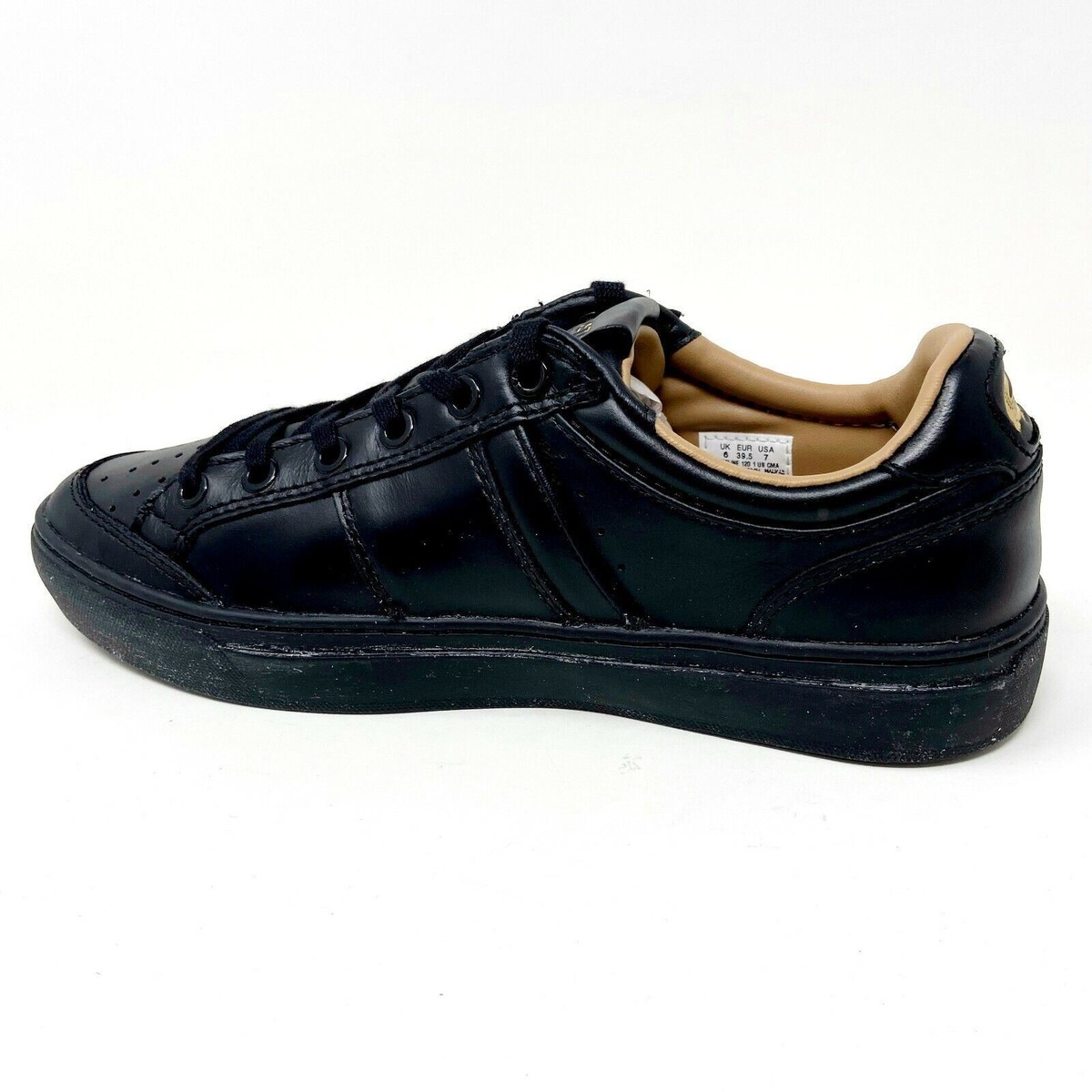 Lacoste Courtline 120 1 US CMA Leather Synthetic Black Mens Size 7 