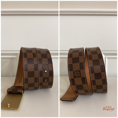 Authentic Louis Vuitton Damier Ebene Coated Canvas Leather