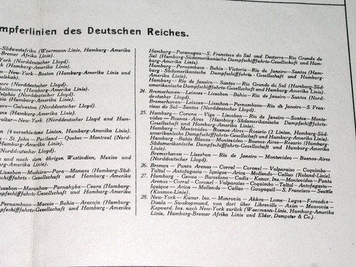 1913 ANTIQUE MAP OF THE WORLD / AMERICA EUROPE AFRICA ASIA / GERMAN SHIP ROUTES - Picture 7 of 7