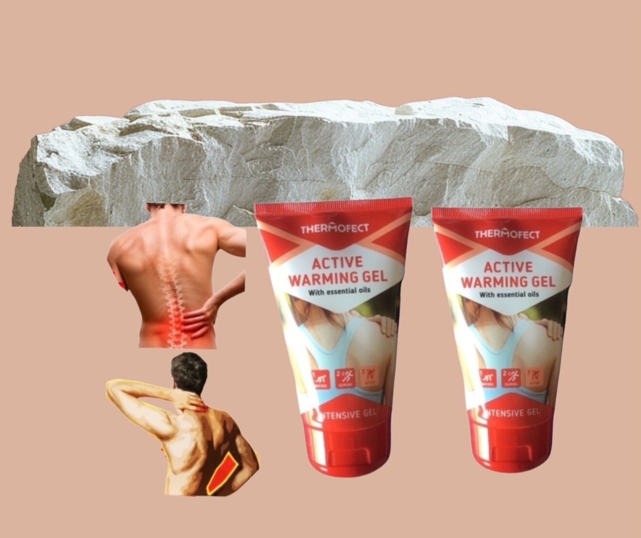 Soin muscles et articulation anti douleur décontractant gel rafraîchissant corporel lot de 5