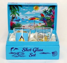 St. Lucia Caribbean Boxed Shot Glass Set (Set of 2)