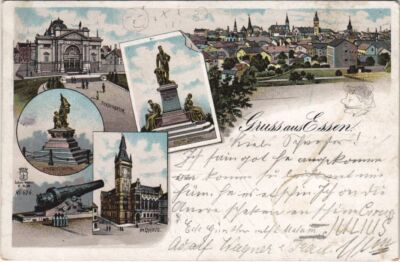 CPA AK GRUSS AUS ESSEN LITHO GERMANY (989984)
