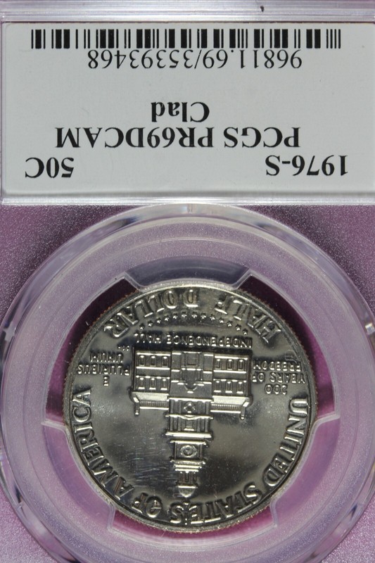 1976 - S PCGS PR69DCAM CLAD KENNEDY HALF DOLLAR #B47586