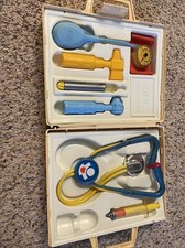 Vintage 1977 Fisher Price Medical Doctor Nurse Kit Near Complete Set Original