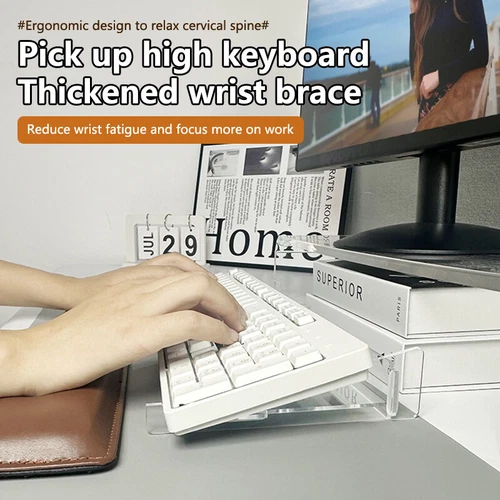 Removable Tilted Keyboard Stand Ergonomic Typing Acrylic Keyboard Riser Offi _ou