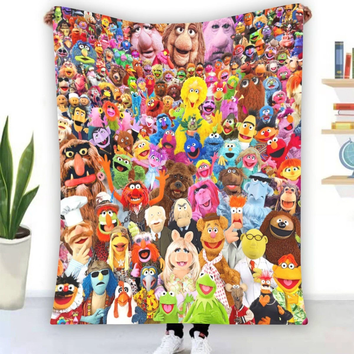 The Muppets All Characters Fleece Blanket, Birthday Gift