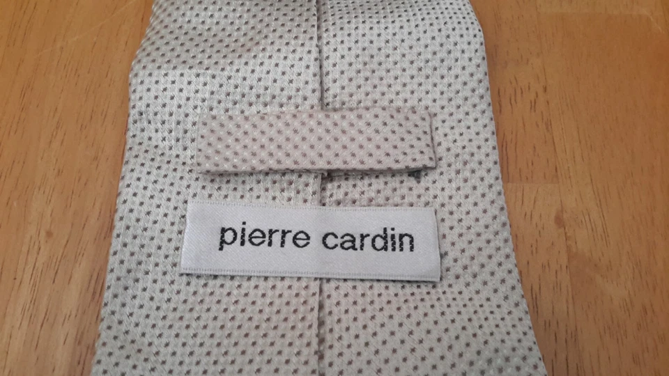 Pierre Cardin Men's Classic Necktie 100% Silk Geometric Gold Pre-owned - Изображение 3 из 4