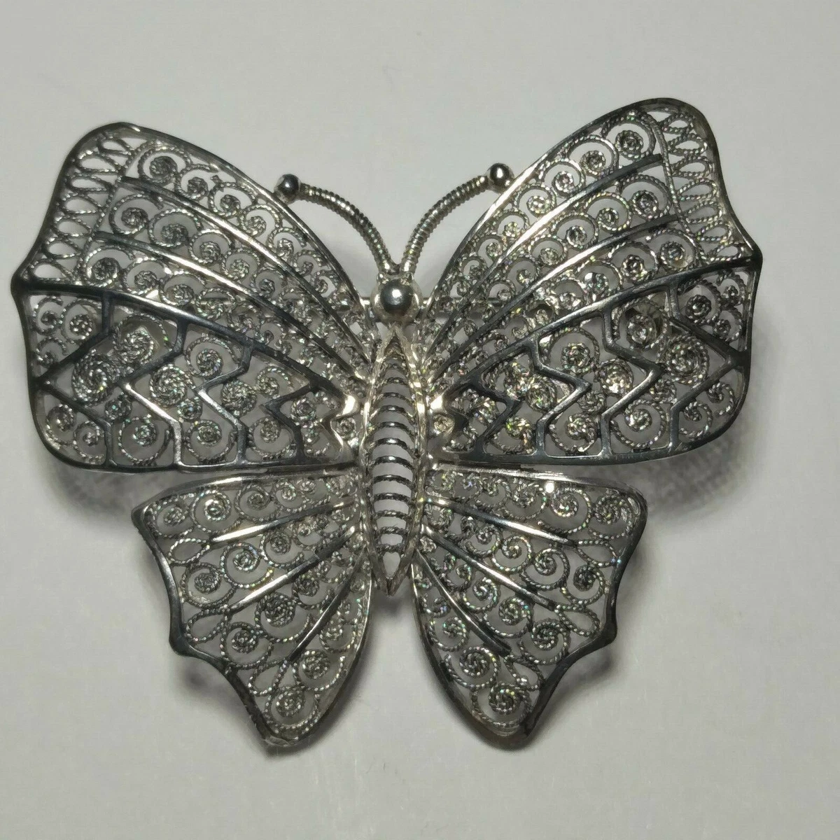 Filigree hotsell butterfly brooch