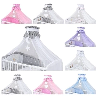 BABY-DELUX Baby Baldachin Moskitonetz Betthimmel für Babybett Kinderbett 500 cm