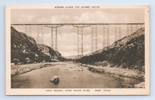 Pecos River High Bridge West Texas Postcard Sunset Route Albertype Co.