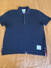 Thom Browne New York Polo Shirt 3 Large Cotton Pullover Button Classic Strip S18