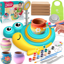 Kids Pottery Wheel Kit Electric Ceramic Machine Clay Sculpting Tools Crafts Gift