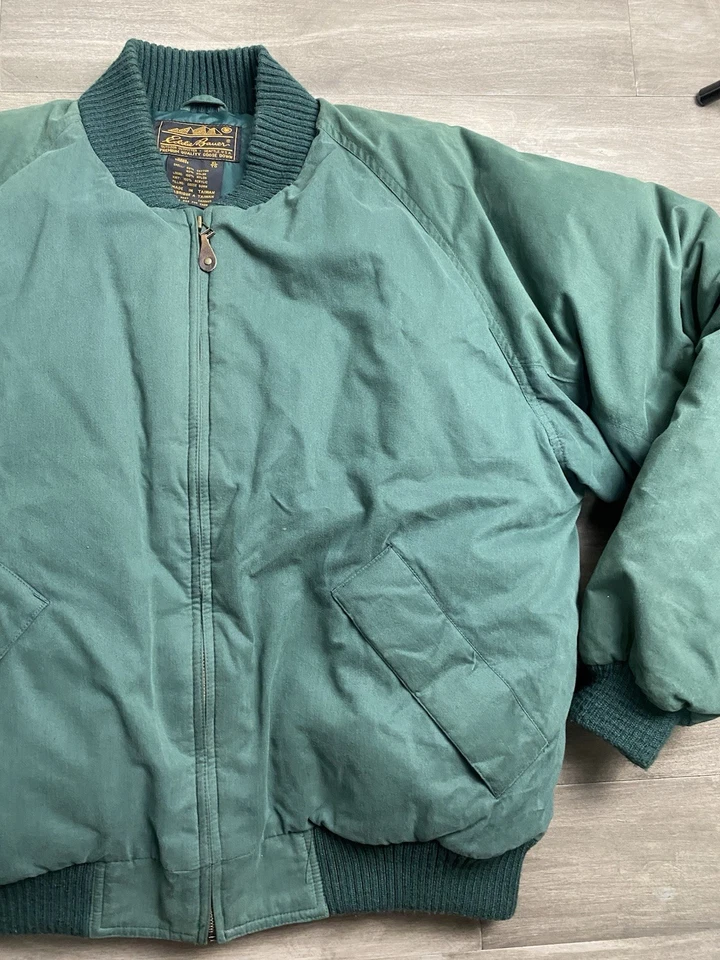 Vintage Eddie Bauer Goose Down Puffer Jacket Men’s Size Xl Zip Flight Bomber - Image 3 of 4