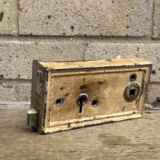 Antique Rim Lock Victorian Solid Rare Old