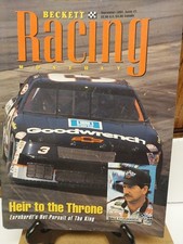 Beckett Racing Monthly Price Guide Issue #1 Earnhardt Cover Gordon Back cover