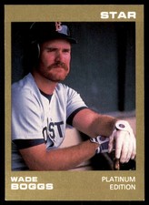 Wade Boggs 1988 Star Platinum #NNO Red Sox MLB READ FREE SHIPPING AutographDen