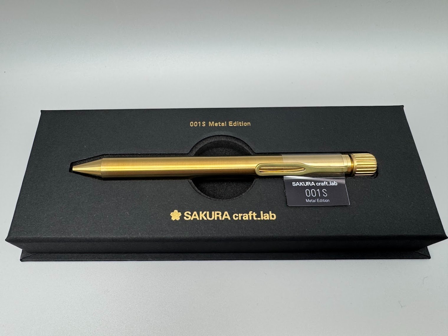Sakura Craft Lab 001S Metal Edition Gold Blass Ballpoint Pen 0.5mm w/refill New