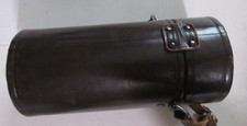 Vintage Hard Brown Leather Lens Case - Nippon Kogaku -3.25 X 7 inches